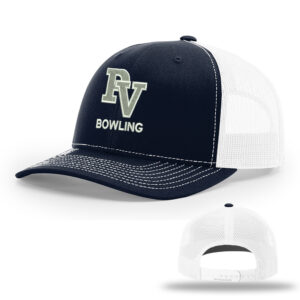 Spartans Bowling Richardson Pro Mesh Adjustable Trucker Cap Split-Navy/White
