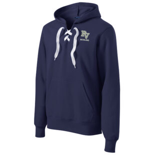 Spartans Bowling Sport Tek Lace Up Pullover Hooded Sweatshirt-True Navy