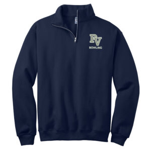 Spartans Bowling JERZEES Unisex Nublend Cadet Collar Sweatshirt-Navy