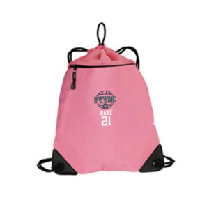 PV Volleyball Club Port Authority Cinch Pack With Mesh Trim-Bright pink