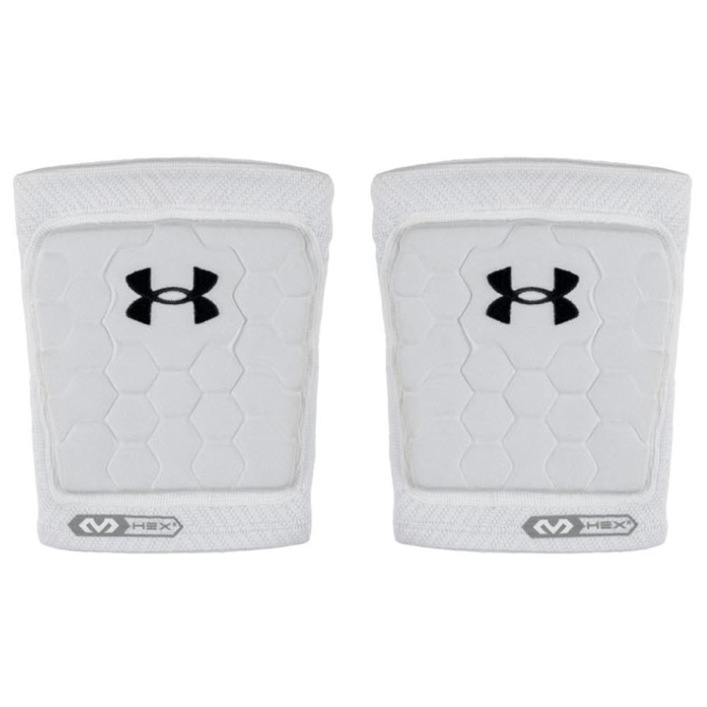 PV Volleyball Club Under Armour STRIVE 3 Volleyball Knee Pads - WHITE (Pair)