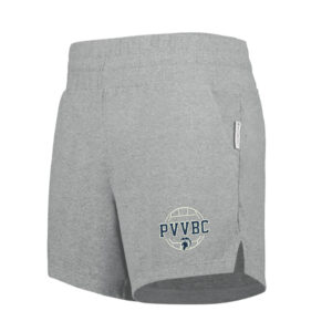 PV Volleyball Club Holloway Ladies Ventura Soft Knit Shorts-Grey Heather