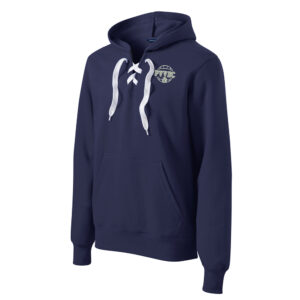 PV Volleyball Club Sport Tek Lace Up Pullover Hooded Sweatshirt Unisex-True Navy