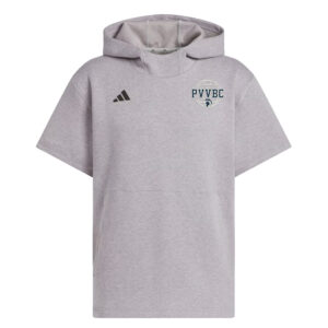 PV Volleyball Club Adidas Men Dugout NWV Short Sleeve Hoodie- Grey