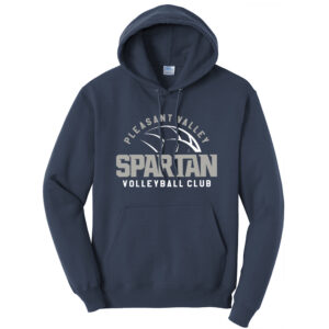 PV Volleyball Club Unisex Fleece Hooded Sweatshirt-Navy
