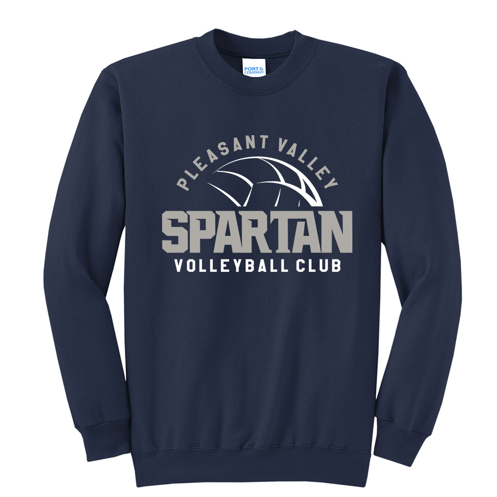 PV Volleyball Club Unisex Core Fleece Crewneck Sweatshirt-navy