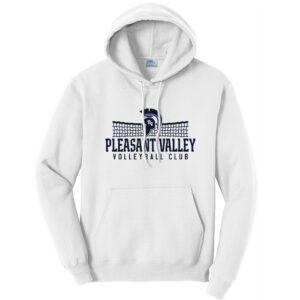 PV Volleyball Club Unisex Fleece Crewneck Sweatshirt-White