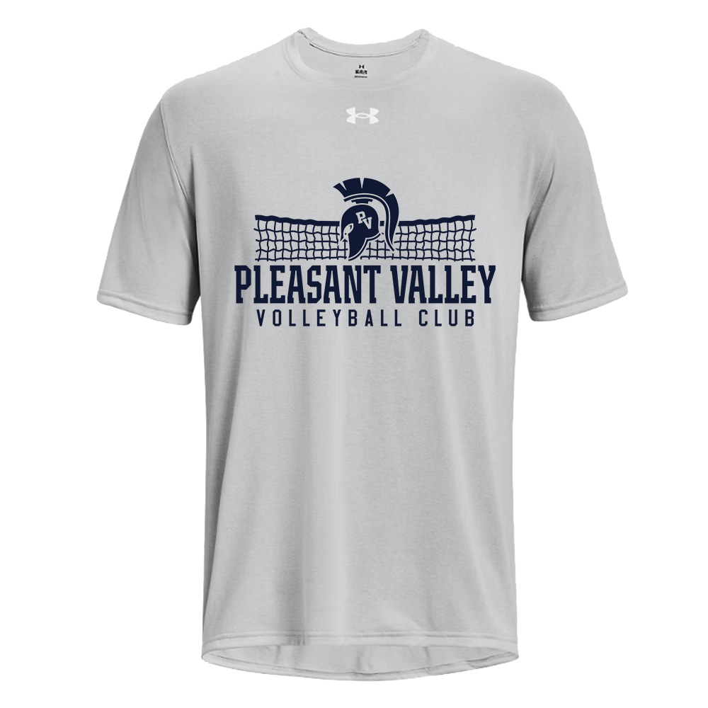 PV Volleyball Club Under Armour short sleeve Men's Team Tech Tee-Mod Grey