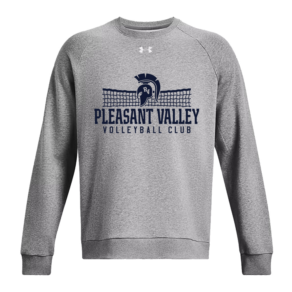 PV Volleyball Club Adult Under Armour UA Rival Fleece Crewneck Sweatshirt-Castlerock
