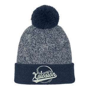 PV Xplosion Sport-Tek Halftime Heather Pom Beanie-navy/Silver