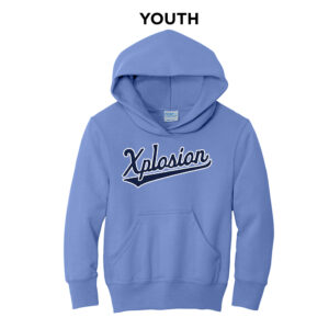 PV Xplosion Youth Fleece Hooded Sweatshirt-Carolina Blue