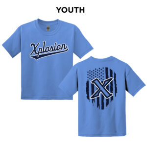 PV Xplosion Youth Short Sleeve Tee-Carolina Blue