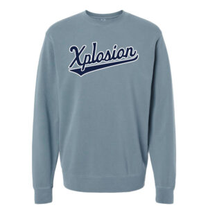 PV Xplosion Independent Trading Midweight-Pigment Dyed crewneck sweatshirt Unisex-Slate Blue