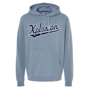 PV Xplosion Unisex Independent Trading Midweight-Pigment Dyed hooded sweatshirt-Slate Blue