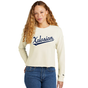 PV Xplosion New Era Ladies Triblend Fleece Crop Crew-soft beige