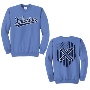 PV Xplosion Unisex Fleece Crewneck Sweatshirt-Carolina Blue