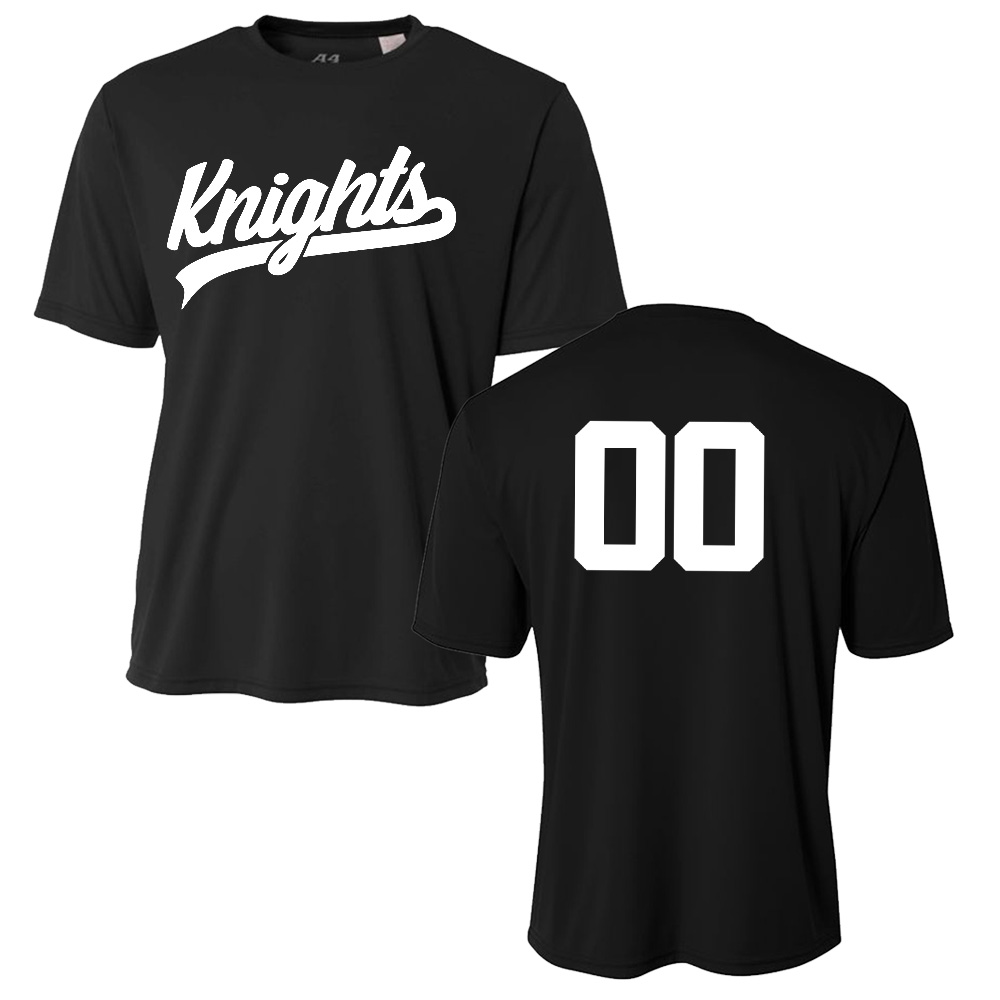 Knights Holiday Adult Cooling Performance Tshirt -Black