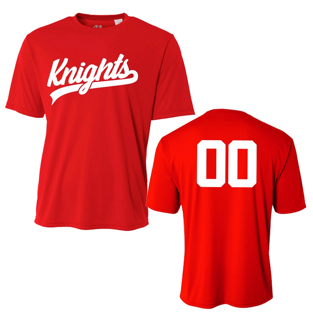 Knights Holiday Adult Cooling Performance Tshirt - Red