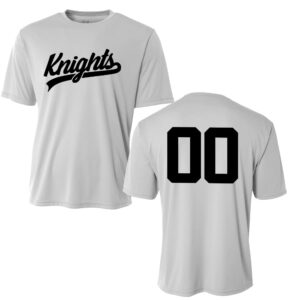 Knights Holiday Adult Cooling Performance Tshirt-Silver