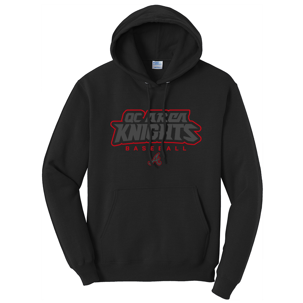 Knights Holiday Unisex Fleece Hooded Sweatshirt-Black