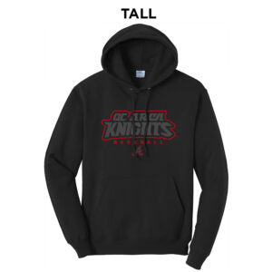 Knights Holiday TALL Classic Pullover Hooded Sweatshirt-Black