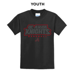 Knights Holiday Youth Short Sleeve Tee-Black