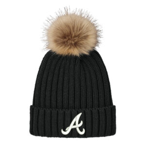 Knights Holiday Port Authority Faux Fur Pom Beanie-Deep Black