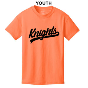 Knights Holiday Youth Short Sleeve Tee-Neon Orange