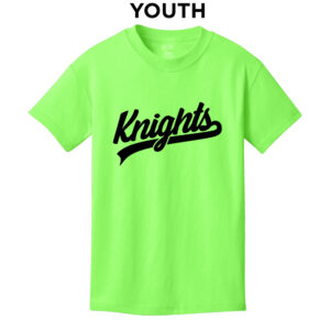 Knights Holiday Youth Short Sleeve Tee-Neon Green