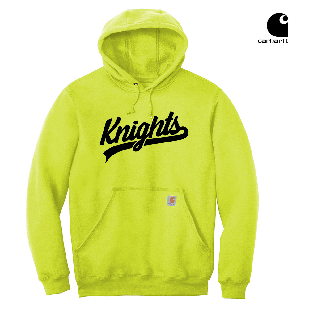 Knights Holiday Carhartt Men Midweight Hooded Sweatshirt-Brite Lime