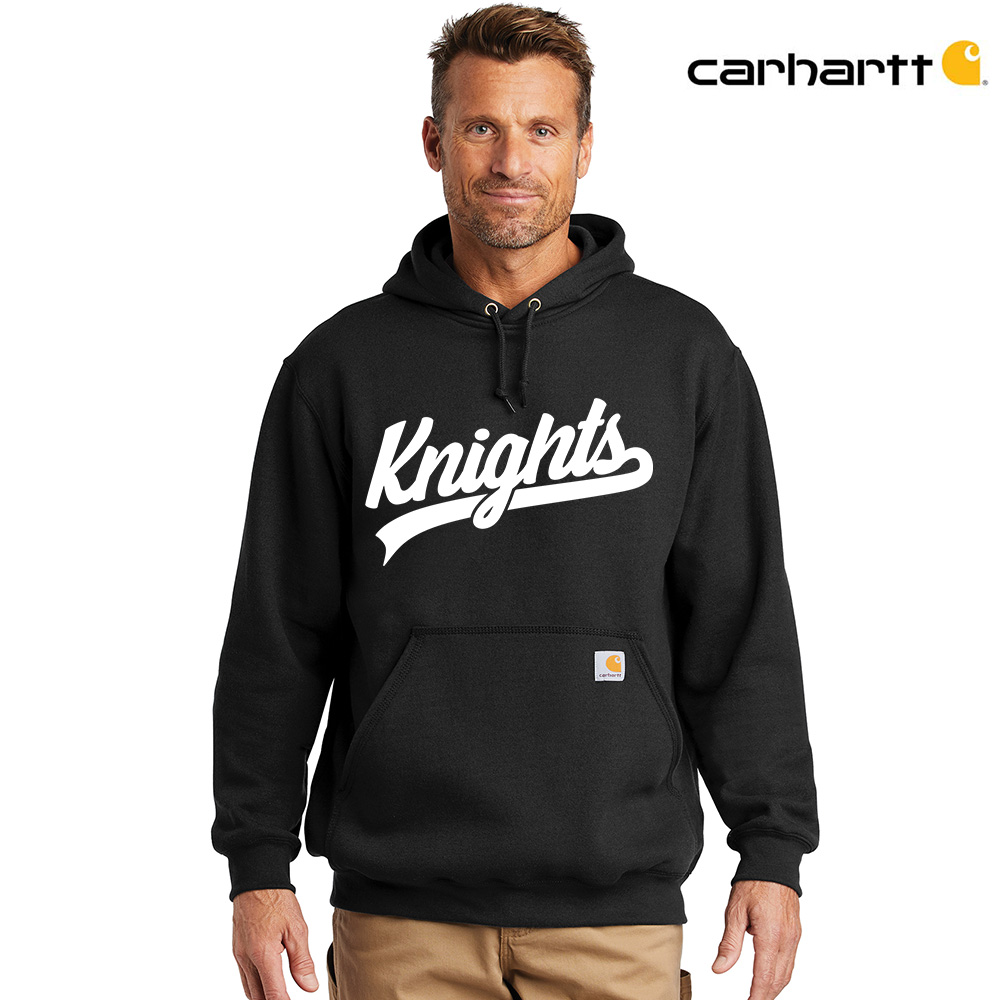Knights Holiday Carhartt Men Midweight Hooded Sweatshirt-Black