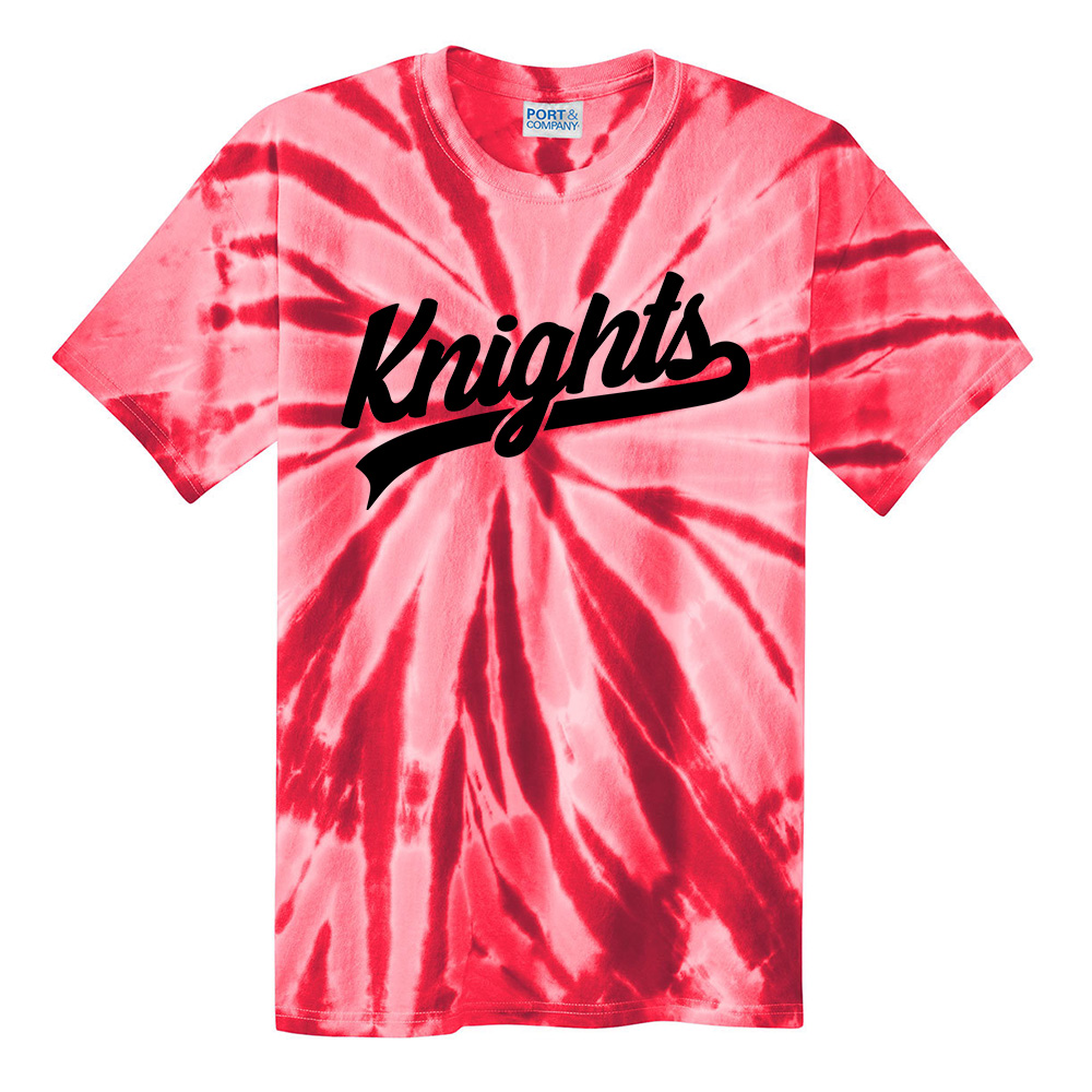 Knights Holiday Unisex Essential Tie-Dye Tee-Red