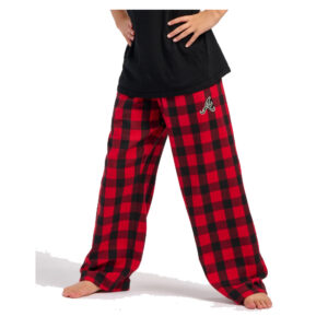Knights Holiday Boxercraft Youth Flannel Pants-Red Black Buffalo