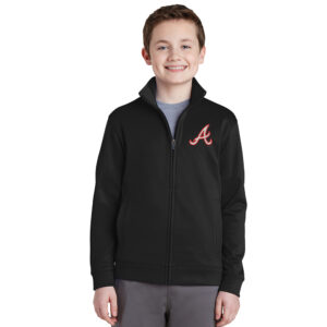 Knights Holiday Sport-Tek Sport-Wick Fleece Full-Zip Jacket YOUTH-Black