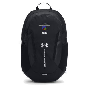 QC Montessori School Under Armour Hustle 6.0 Team Backpack – BLACK