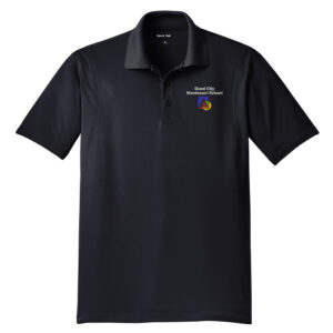 QC Montessori School Sport-Tek Men Micropique Sport-Wick Polo-Black