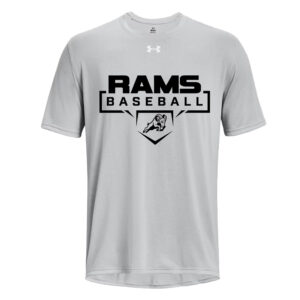 QCA Rams Baseball Under Armour short sleeve Men’s Team Tech Tee-Mod Grey