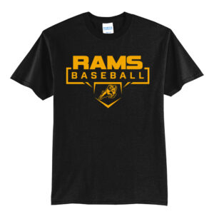 QCA Rams Baseball Unisex Short Sleeve Tee-Black