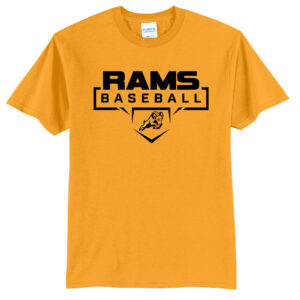 QCA Rams Baseball Unisex Short Sleeve Tee-Gold