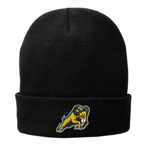 QCA Rams Baseball Port Company Fleece Lined Knit stocking Cap-Black