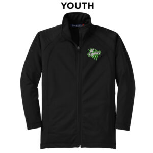 QC Raptors Baseball Sport-Tek Youth Tricot Track Jacket-Black/Black