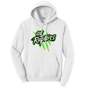 QC Raptors Baseball Unisex Fleece Hooded Sweatshirt-White