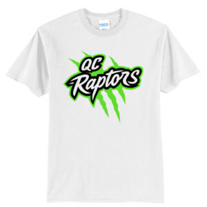 QC Raptors Baseball Unisex Short Sleeve Tee-White