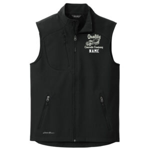 Quality Concrete Eddie Bauer Men Stretch Soft Shell Vest-Deep Black