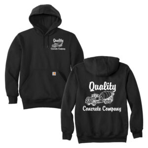 Quality Concrete Carhartt Rain Defender Paxton Heavyweight Hooded Sweatshirt-Black