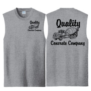 Quality Concrete Port Company Core Cotton Sleeveless Tee Men-Athletic heather