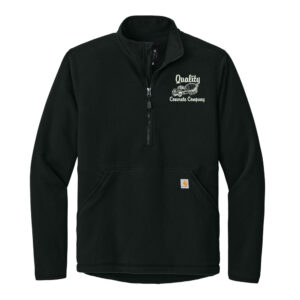 Quality Concrete Carhartt men Textured 1/2-Zip Fleece Jacket-Black