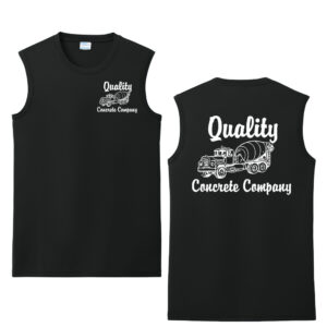 Quality Concrete Port Company Men Performance Sleeveless Tee-Black
