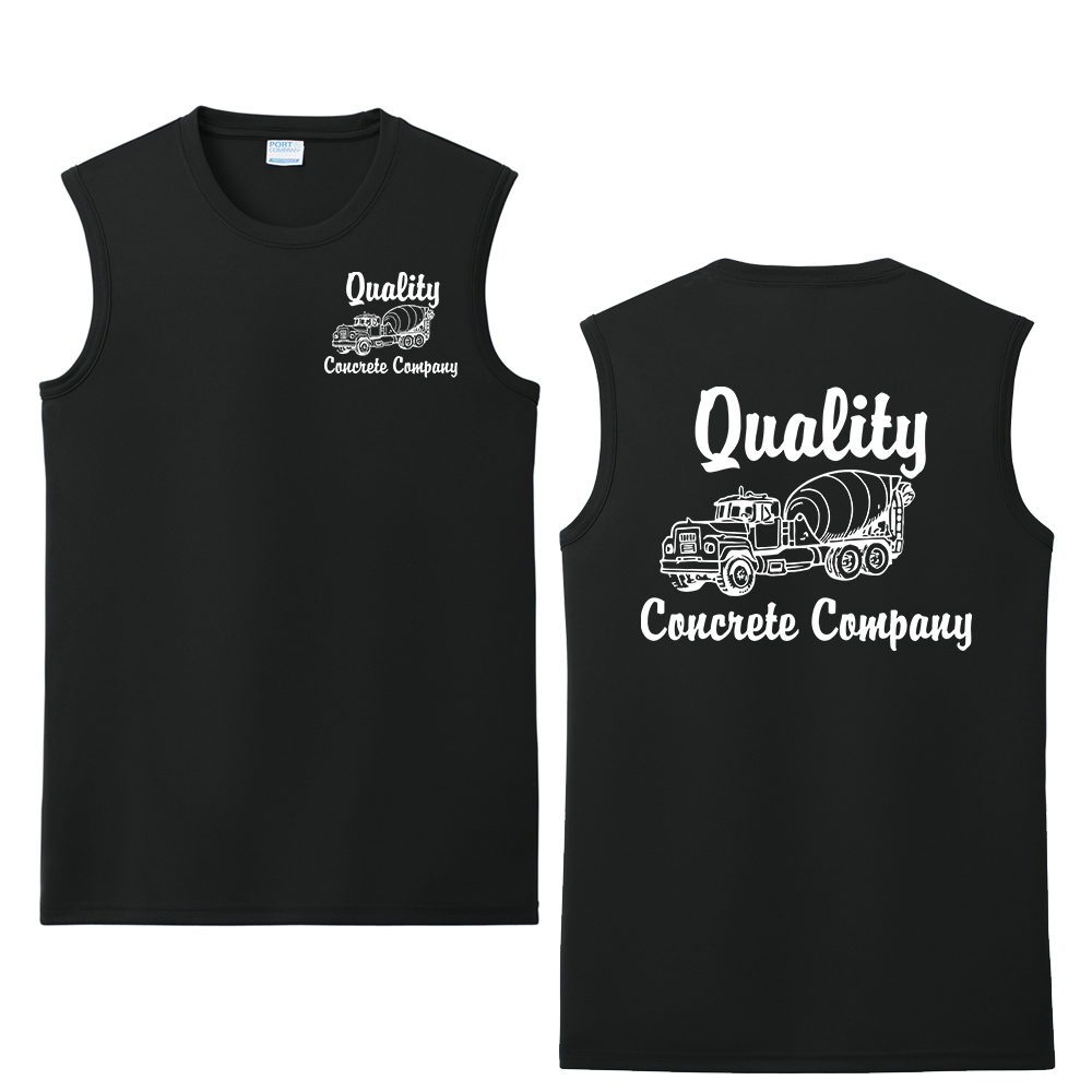 Quality Concrete Port Company Men Performance Sleeveless Tee-Black