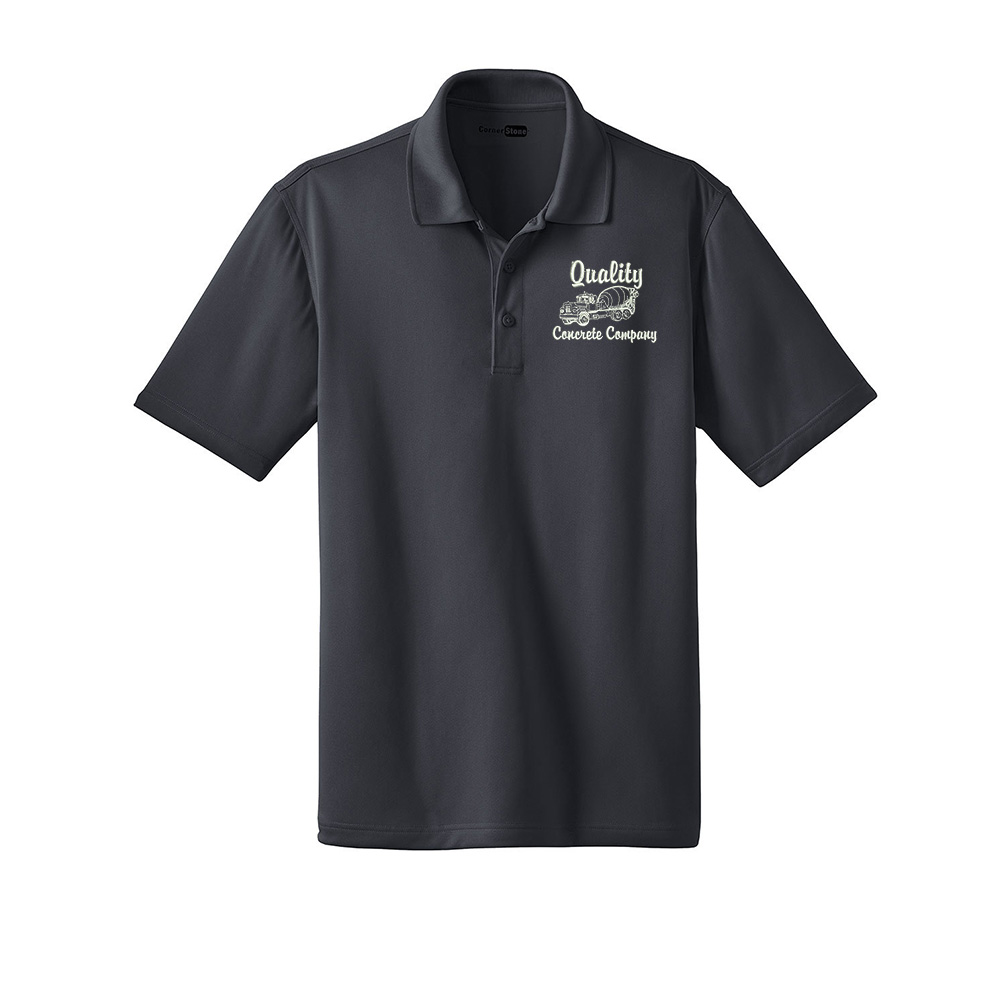 Quality Concrete CornerStone- Select Snag-Proof Polo Men-Charcoal